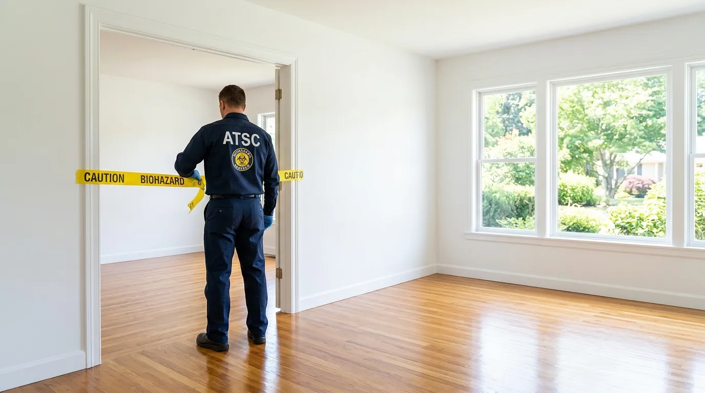 Certified biohazard cleanup crew performing Decomposition Cleanup in Barberton